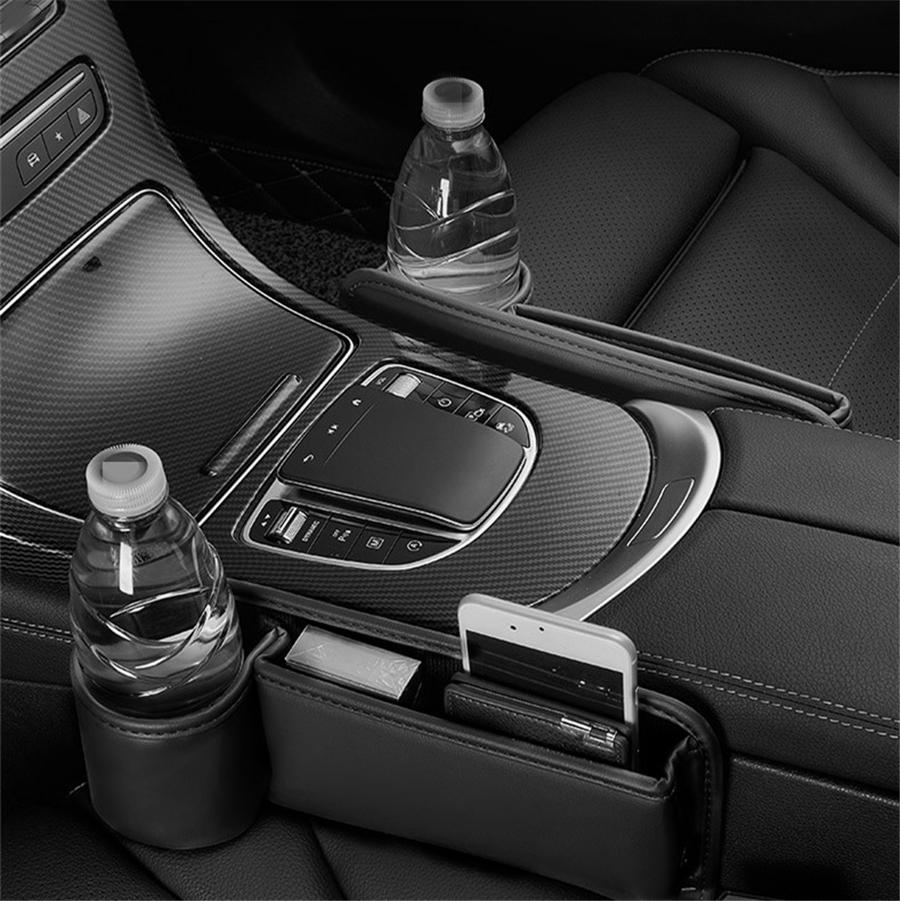 Seat Gap Storage Bag For Car Seat Gap Filler PU Leather Car Crevice Box