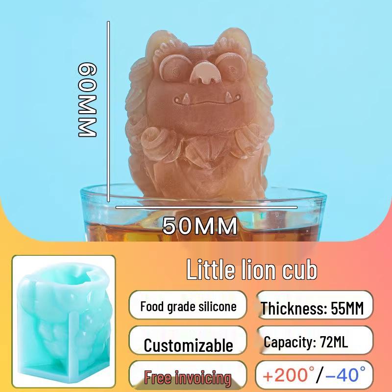 Crocodile-Shaped Silicone Ice Cube Tray for Whiskey – Large, Food-Grade, Cartoon Design