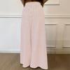 Women Pants with Pockets, Casual Wide Leg Trousers with Elastic Waist, Loose Fit Striped Print Pants for Everyday Wear