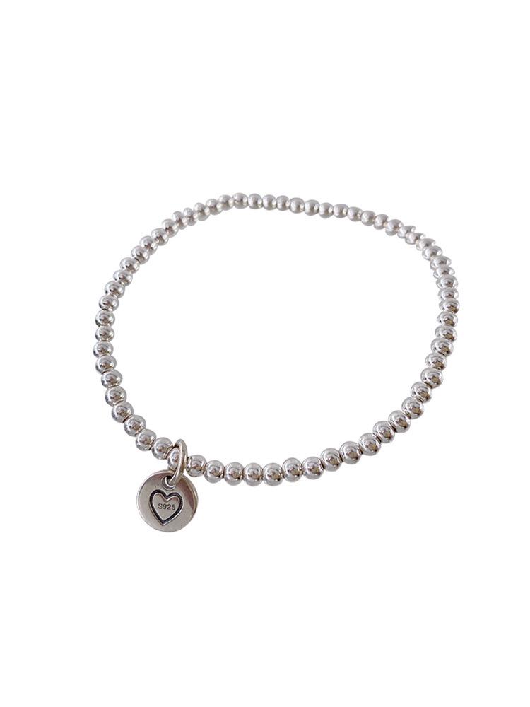 Korean Sterling Silver Smiley Face Love Bracelet for Girls - Simple 2021 Style