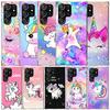 Pink Unicorn Rainbow Phone Case For Samsung Galaxy S24 S25 Edge S26 Ultra S22 S23 Plus S21 + S20 FE Soft TPU Back Cover Galaxy S