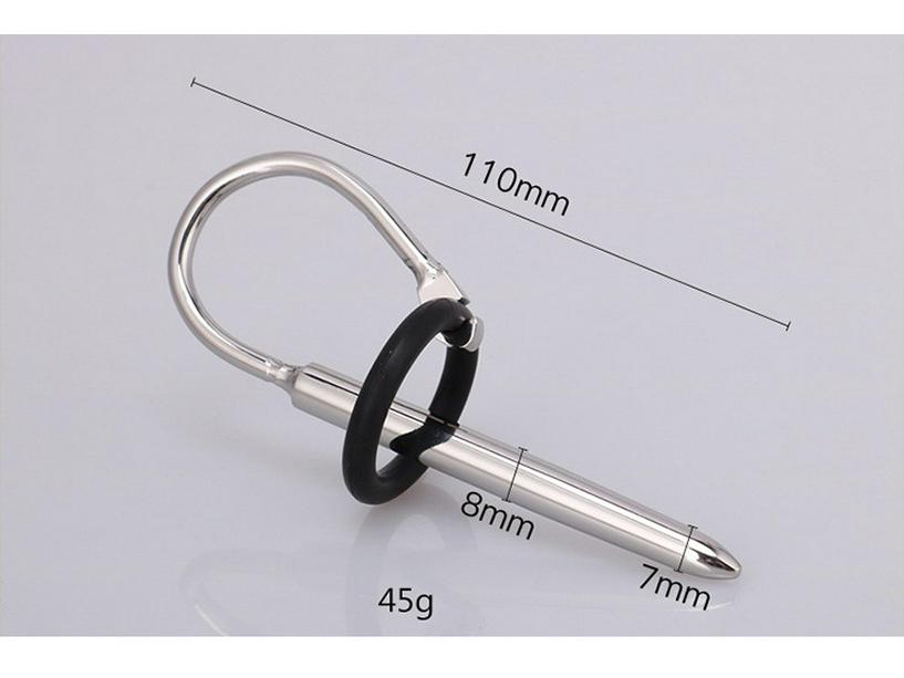 Men's Metal Urethral Glans Insert Dilator - Erotic Toy for Outdoor Wear