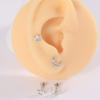 1pcs Surgical Steel Zircon Ear Stud Labret Stud Lip Ring Cartilage Helix Lobe Conch Piercing Moon Earrings Body Piercing Jewelry
