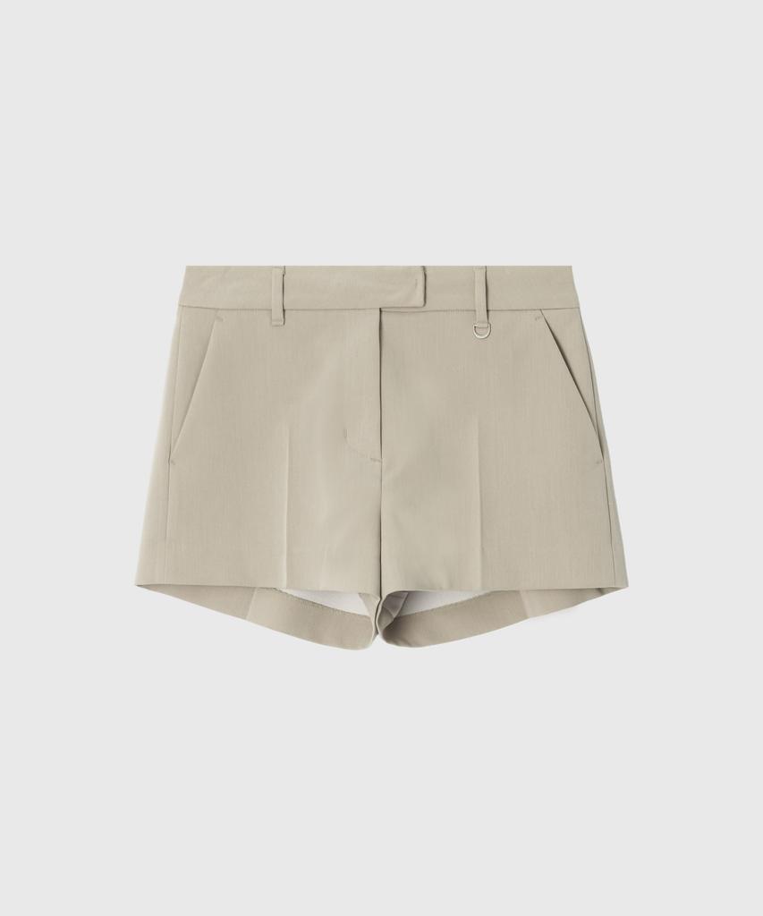 Lugkaeseuteu Elodie Low Waist Micro Shorts_Beige