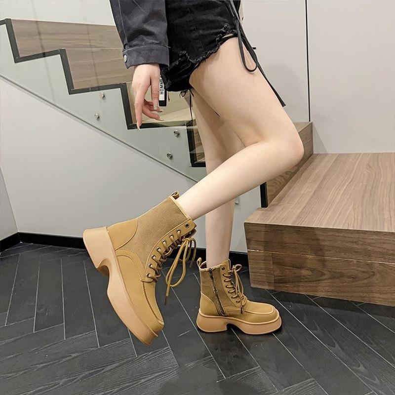 Women's Ankle Boots Autumn 2022 Fashion Shoes Woman Platform Botins Ladies Comfortable Walking Boots