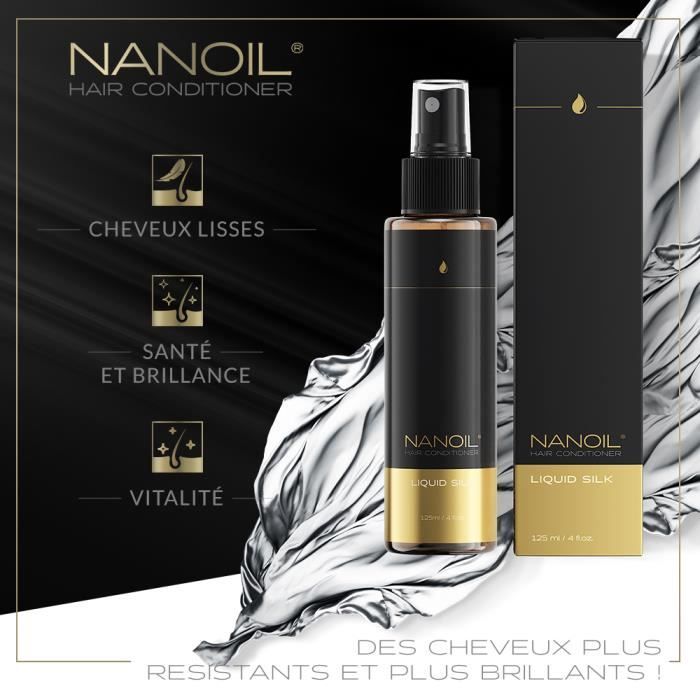Soin Capillaire Revitalisant À La Soie Liquide Nanoil Liquid Silk Hair Conditioner 125ml - Des Cheveux Lisses, Doux, Sains