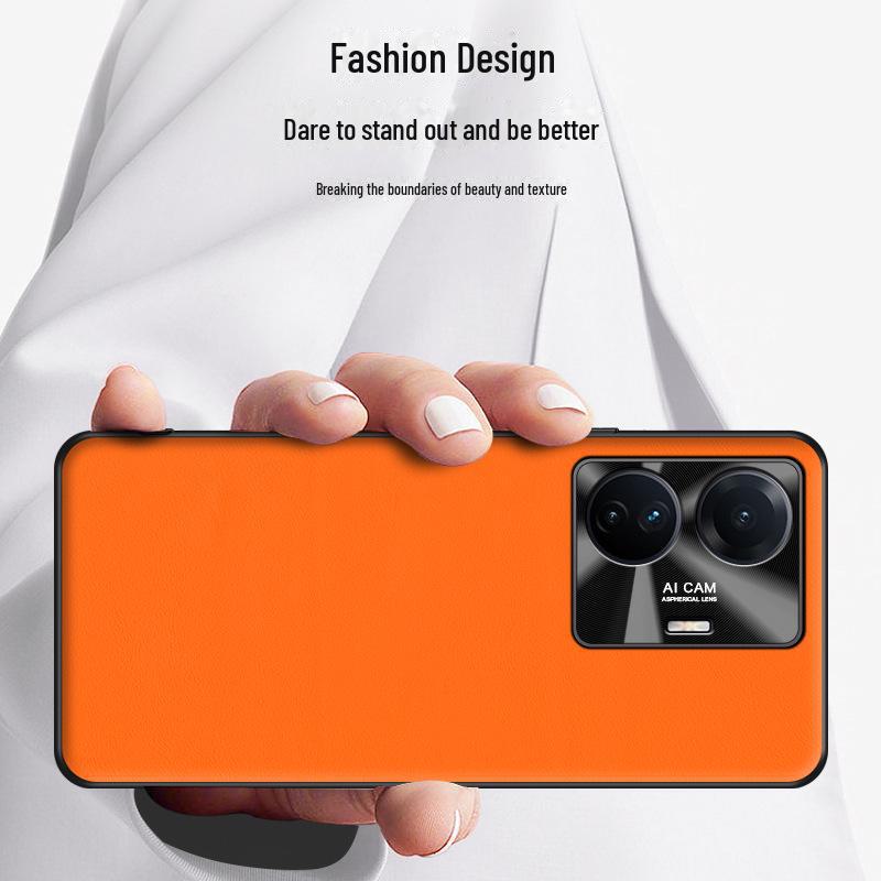 Vivo S15e Liquid Leather Anti-Fall Protective Cover - One Piece