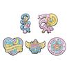 Whimsical Cartoon Pink Brooch Featuring Playful Star Magic Wand And Wing Designs