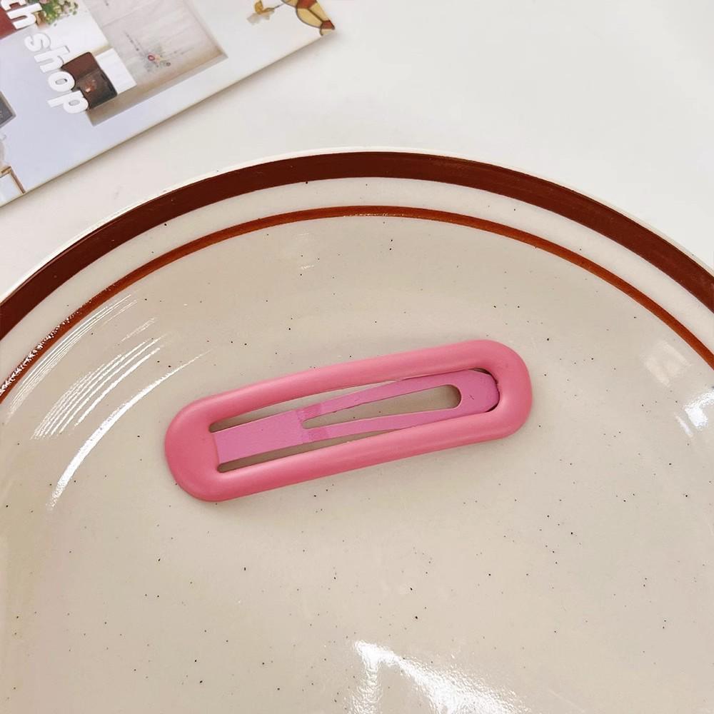 Morandi Color Hair Clip for Women - Trendy Square Side Bangs and Headdress Accessory