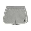 MLB New York Yankees American Vintage Logo Gestickt Gerade Beine Lässige Shorts Damen Shorts Grau 3FSPB0233-43MGS