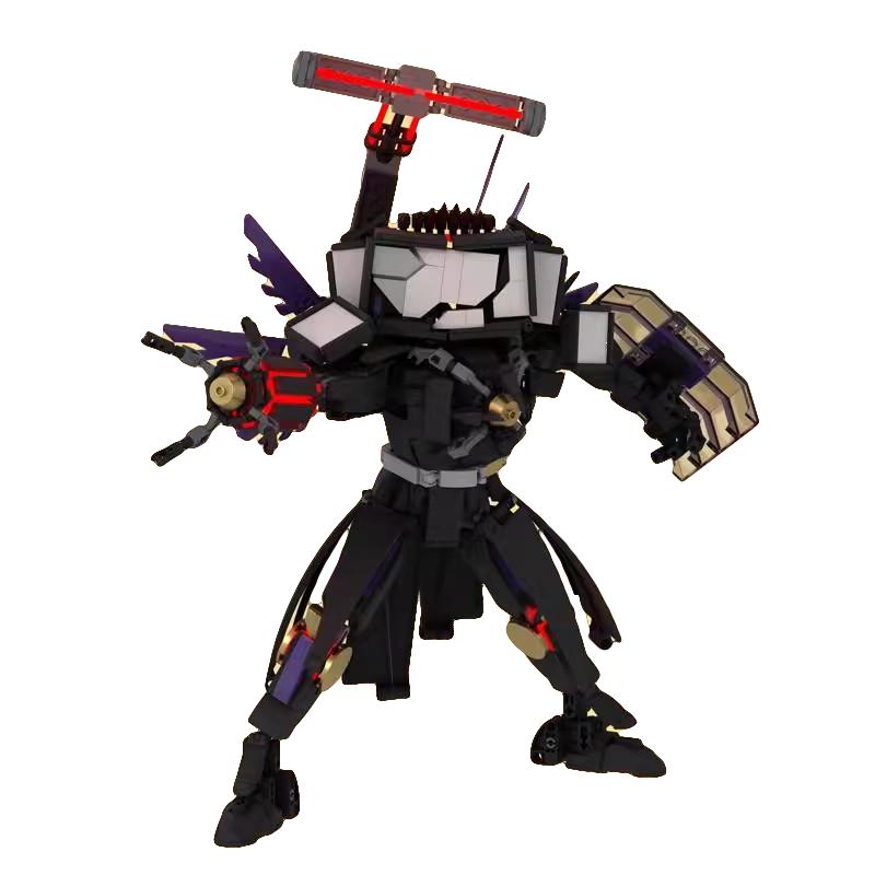 MOC latest toilet man vs monitor man battle damage Titan TV man mecha assembly particle construction brick toy
