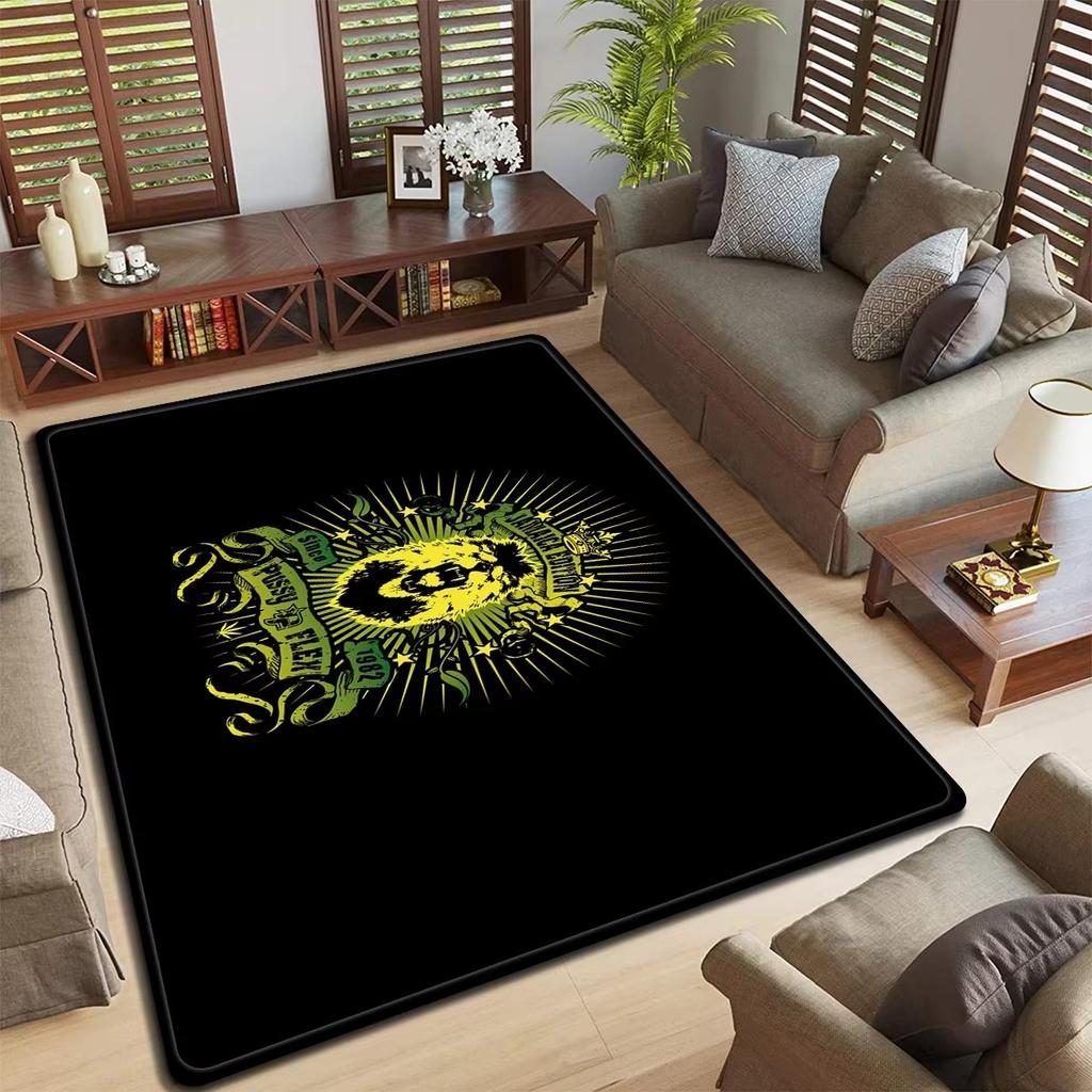 Rock Band Logo Design Floor Mat Anti-slip Rug for Bedroom Living Room Stylish Carpet for Music Lovers Durable Washable Doormat