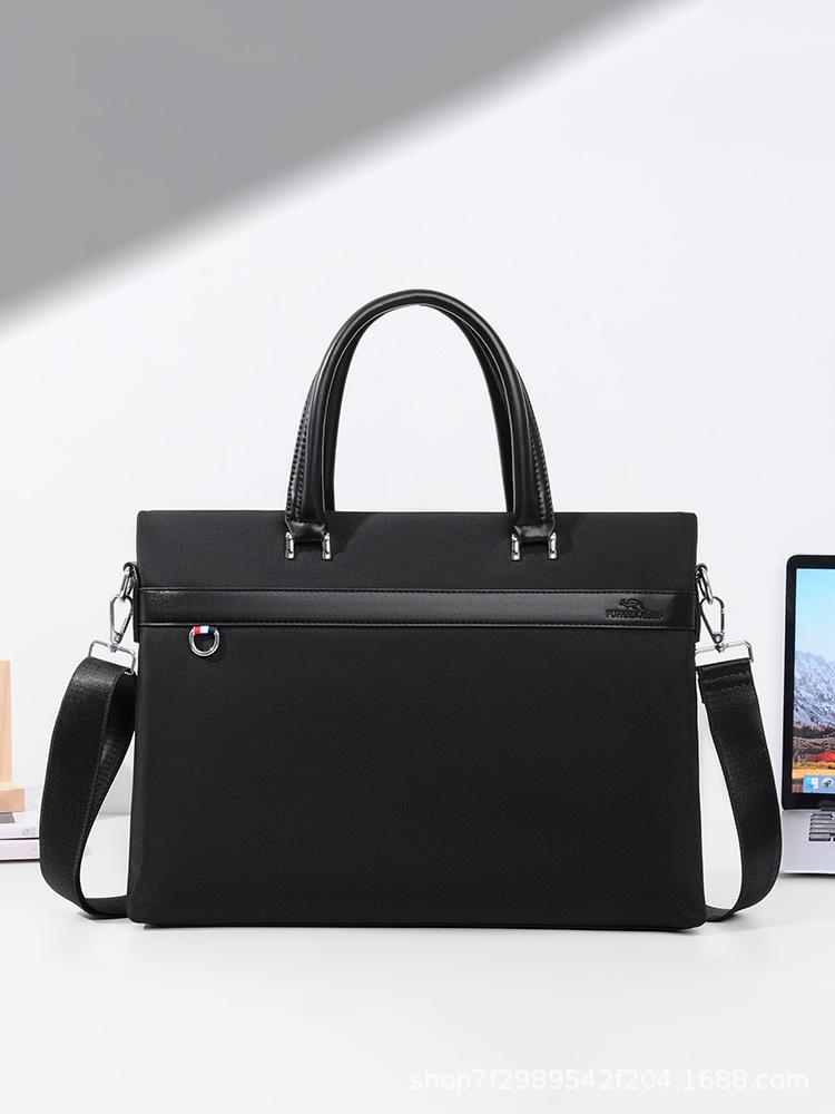 

TS JYL laptop bag,Men Briefcase Handbag Business Shoulder Crossbody Canvas File Bag Large 14 inches чёрный