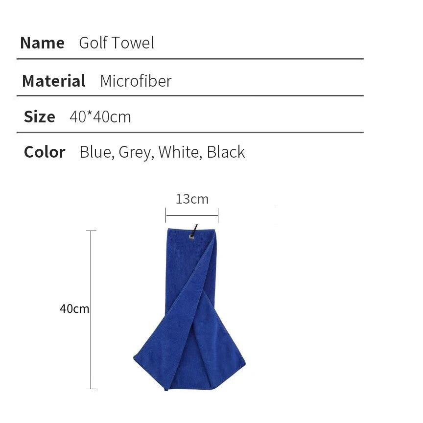 Golf Towel Three Fold Reusable Ultra-fine Fiber with Hook and Buckle Cotton Towel Has Good Water Absorption and Cleaning Ability. Golf Towel