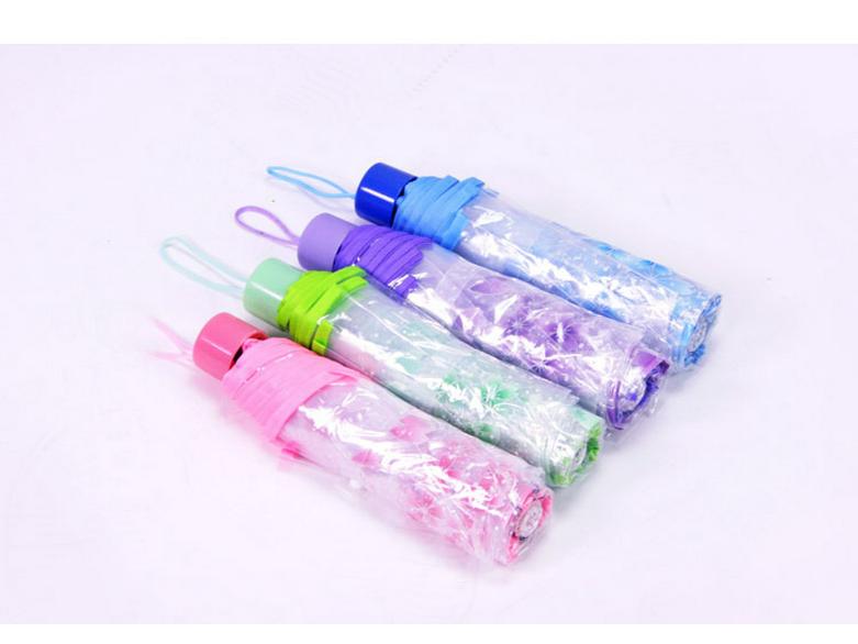 Umbrelă Automată Pliabilă Transparentă cu Flori de Cireș pentru Toate Condițiile Meteorologice - Ideală pentru Studenți