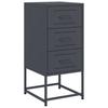 Vidaxl Szafka Nocna, Antracytowa, 36X39X78 Cm, Stal