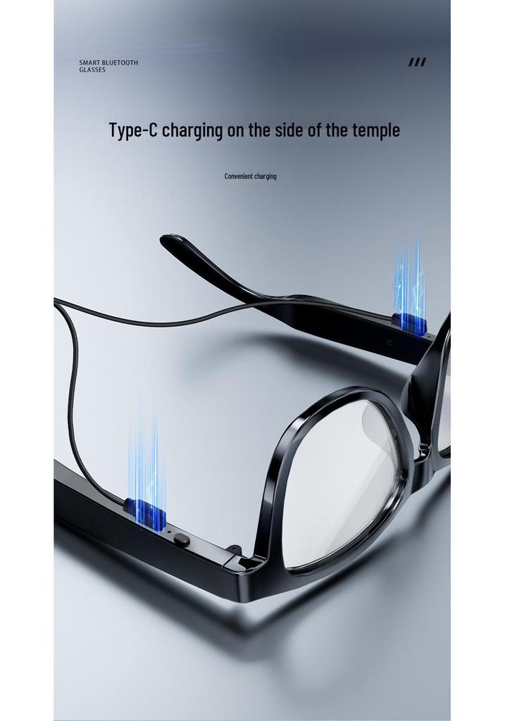 03pro Smart Photochromic Bluetooth 6.0 Glasses with Anti-Blue Light, Touch Control, and AI Call Functionality.