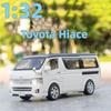 1/32 Toyota Hiace MPV Zinklegierung Automodell Spielzeug Druckguss Van Simulierte Geschäftsfahrzeuge Licht Sound Spielzeug Für Jungen Geburtstagsgeschenke