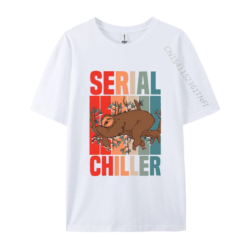 Sloth Serial Chiller Chill Your Life T Shirt Men Cotton Tee Shirt Tees Tshirt Free Shipping Oversized Camisas S