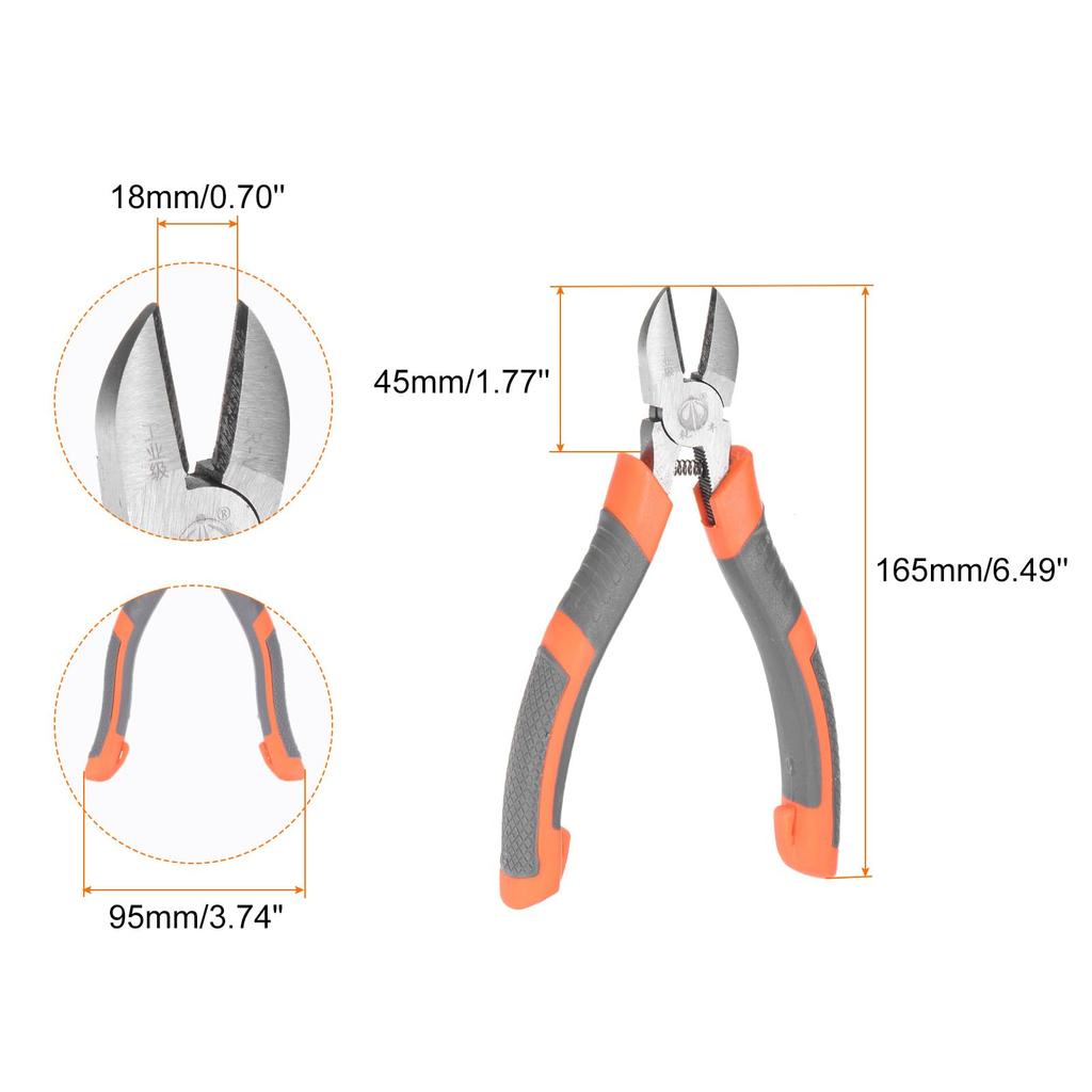 uxcell Lineman Needle Nose Diagonal Cutter Pliers Wire Set 8" Pliers, 8" Pliers, 6" (with Stripper/Crimper/Cutter Function) 3-Piece