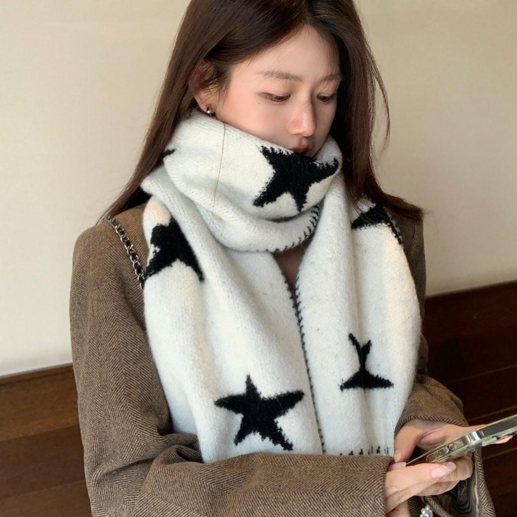 Soft waxy Korean star scarf women's winter new high-end versatile warm scarf student couple shawl