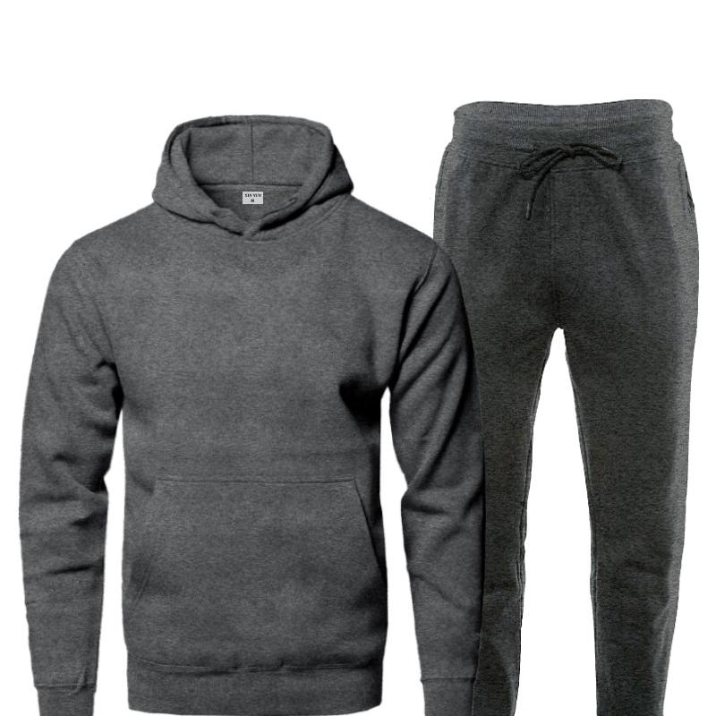 Spor Takım Elbise Erkekler Sıcak Kapşonlu Eşofman Parça erkek Eşofman Takımı Büyük Boy Eşofman