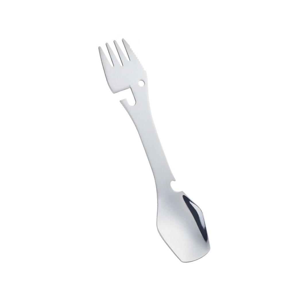 Travel Picnic Portable Can Opener Outdoor Stainless Steel Spork Tableware Spoon Fork
