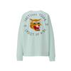ONITSUKA TIGER Logo Print Animal Pattern Embroidered Casual Crew Neck Pullover Long Sleeve Sweatshirt Unisex Sweatshirt Light-Green 2183B182-301