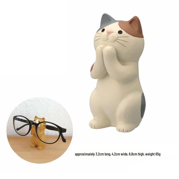 Multifunctional Resin Phone and Glasses Holder, Creative Office Pen Storage