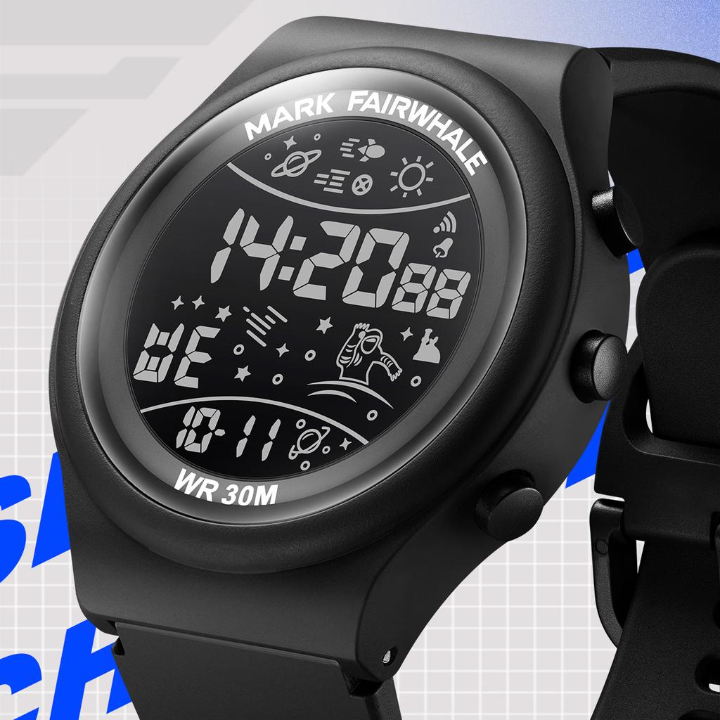 Mark Huafei Multifunctional Waterproof Watch for Boys and Girls, Middle and High School Students, Alarm Clock, Timing Watch, School Opening Gift