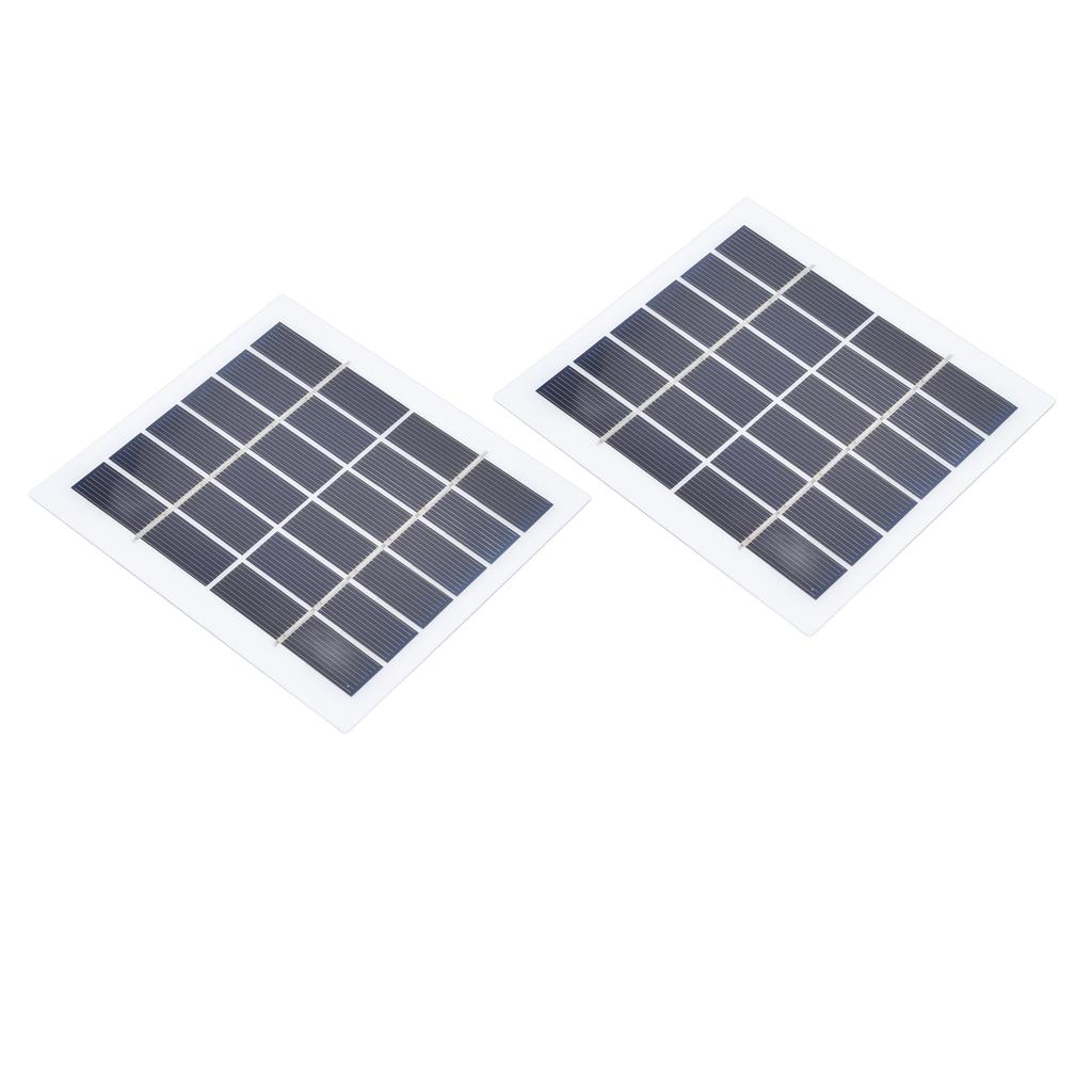 2 Pcs Portable Solar Panel 2W 6V Mini Solar Cells High Conversion Efficiency for Household Lighting