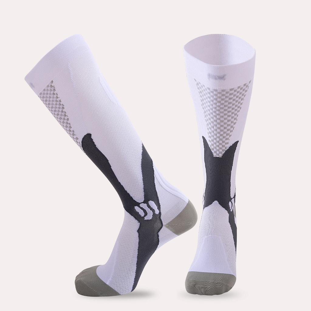 1 Double Compression Socks Running Varicose Veins Nursing Bicycle Diabetes Natural Hiking Gifts Men's Knee Socks Basketball Football Travel