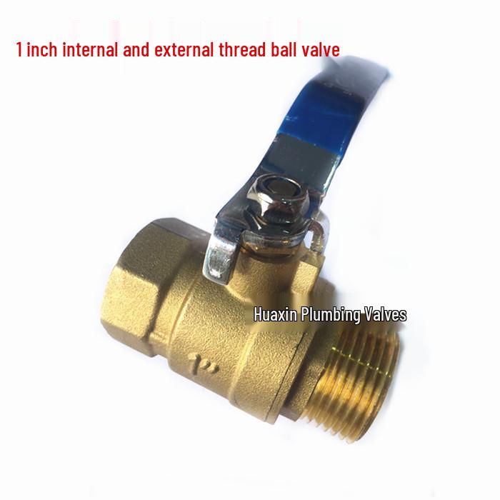 Copper Ball Valve with Butterfly Handle, Dual Thread, Pneumatic Water Valve, Sizes: 1/2", 3/4", 1" (DN8)