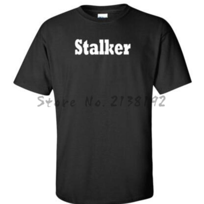 new stalker T Shirt men patterm cool tshirt mens top tees new black tshirts euro size