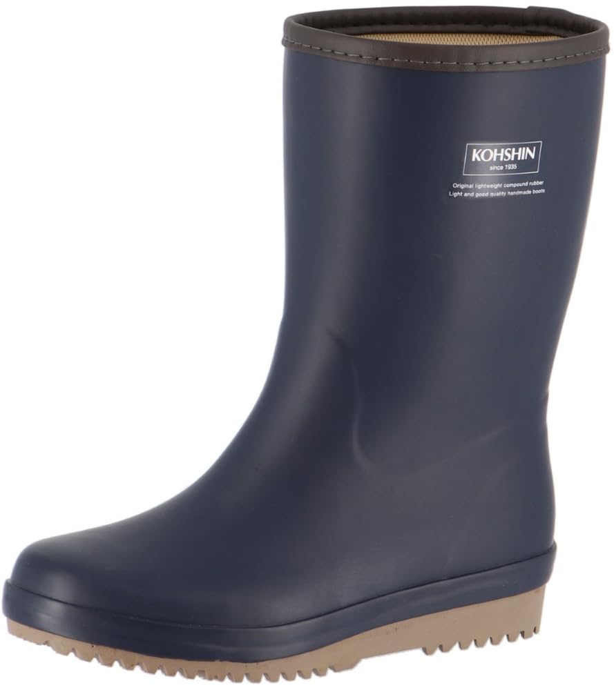 Rain rain rain colored KOHSHIN 3E [KOHSHIN Rubber] boots, shoes, boots, boots, lightweight, LL-05 B0042CL, women's, navy, 23.0 cm,