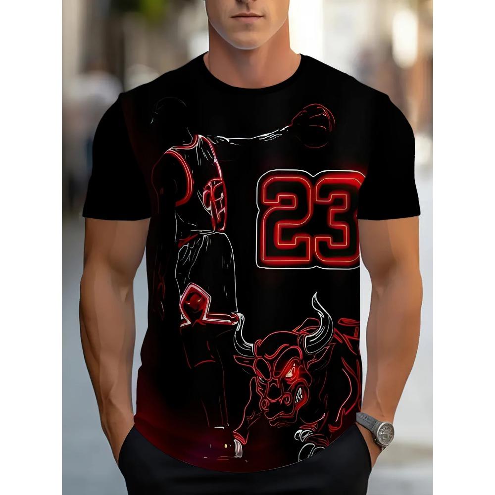Summer 3D Digital Printed Comfortable Lightweight and Breathable Men s T-shirt S