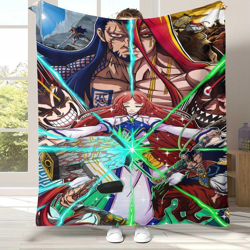 Anime Record of Ragnarok Cartoon Flannel Blanket,Ultra Soft Warm Plush Throw for Home Bedroom Bed Sofa Cover Office Camping