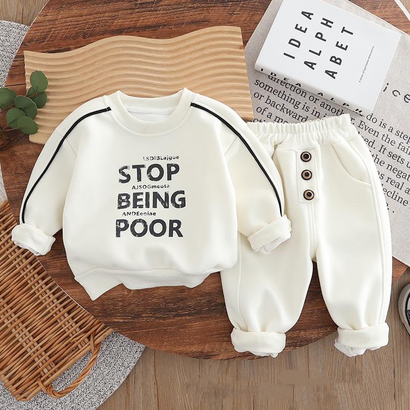 

Мальчики Осенняя Одежда Принт Буквами Детский Свитер Костюм Весенне-Осенняя Одежда Мужской Пуловер Детская Одежда 120 белый