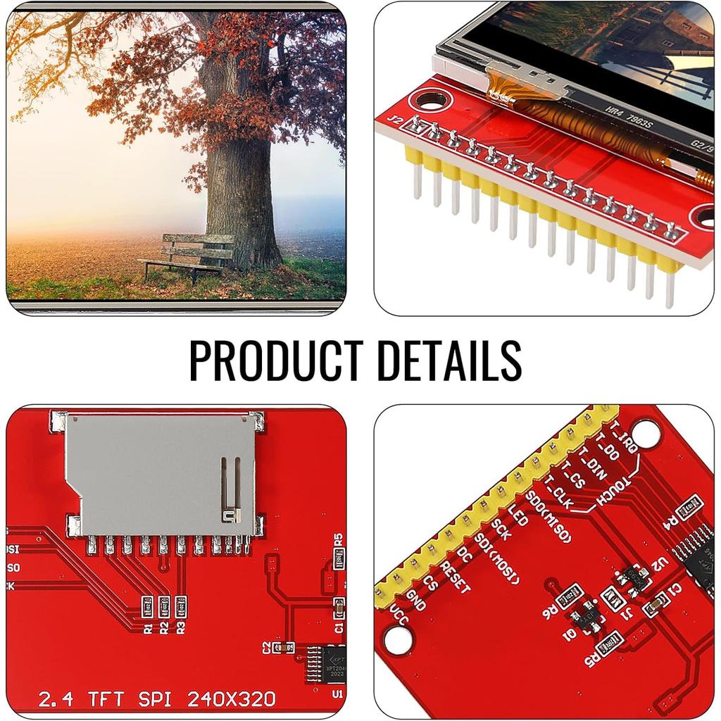 2.4" SPI TFT LCD Display Touch Panel ILI9341 240x320 TFT LCD Touch Screen Shield 5V/3.3V STM32 Display Module SPI Serial