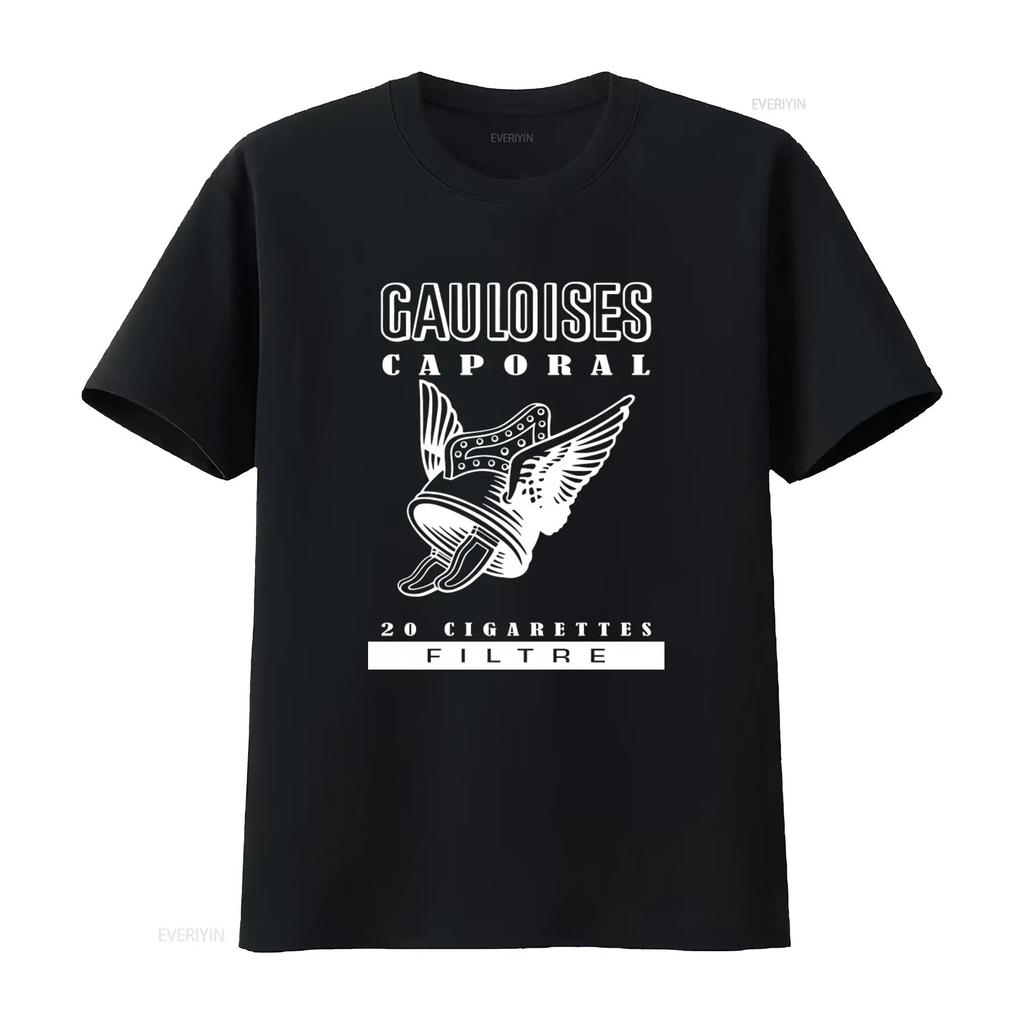 Gauloises Caporal Cigarettes Filter Wings Print T Shirt For Fashion Casual Vintage Soft Unisex Slightly Streetwear