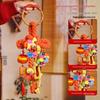 2026 Year of the Horse Spring Festival Chinese Knot Door Hanger - Wanzi Knot Ornament for Festive Atmosphere