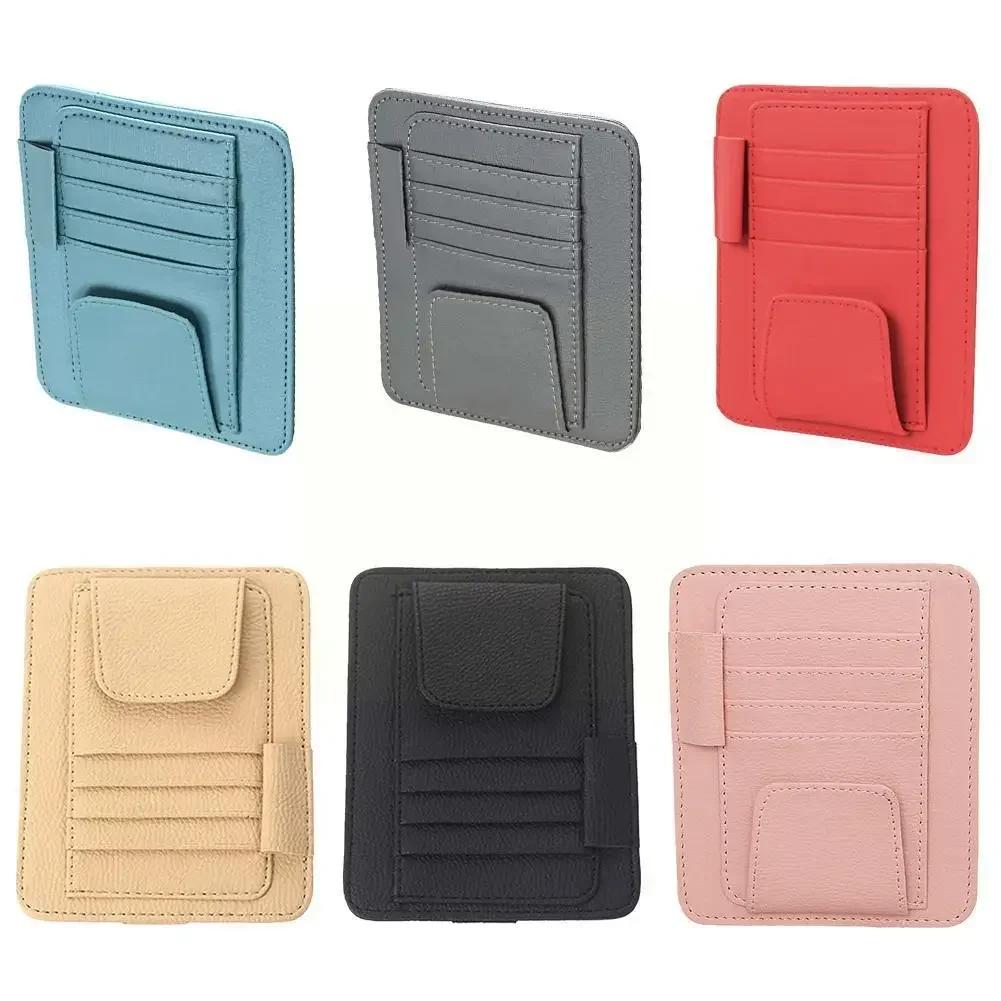 Car Document Storage Pouch Pen Holde Accessories Car Sun Visor Organizer Multi-Pocket Auto Interior Accessories Pocket Organizer