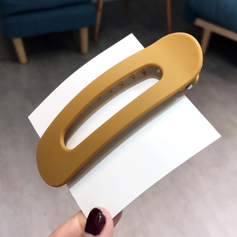 Korean Frosted Large Hair Clips For Women Girl Hair Accesories Fashion Color Solid Acrylic Hairpins Toothed Non-slip BB Barrette