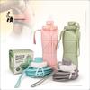 Silicone Folding Water Cup - Portable Diamond Design, Large Capacity Sports Cycling Bottle