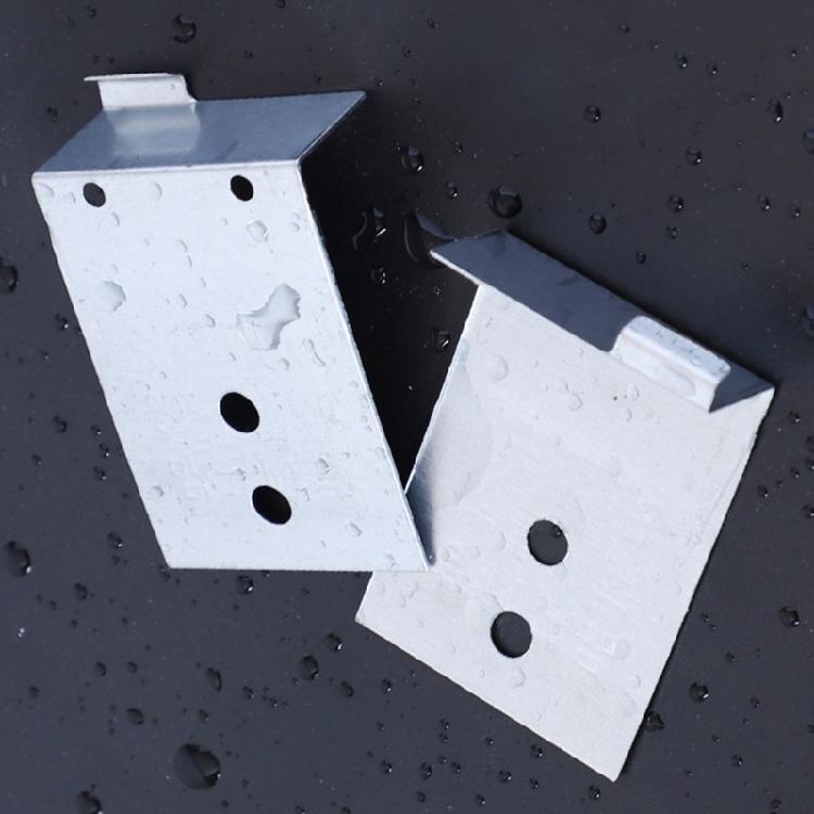 100Pcs Stainless Steel Corner Box Corner Frame 90 Degrees Back Hole Right Angle Furniture Hanging Code Link Bed Frame