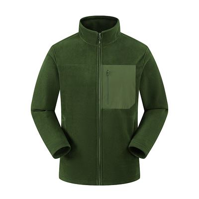Autumn and Winter New Stand-up Collar Hooded Fleece Jacket Men's Inner Tank Fleece Thickened Outdoor Fleece Cardigan