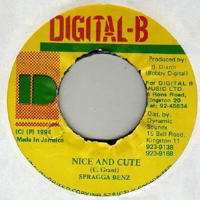 

7inch Record SPRAGGA BENZ - Nice And Cute NONE Digital-B 1994 Jamaica Reggae, Ska & Dub Used