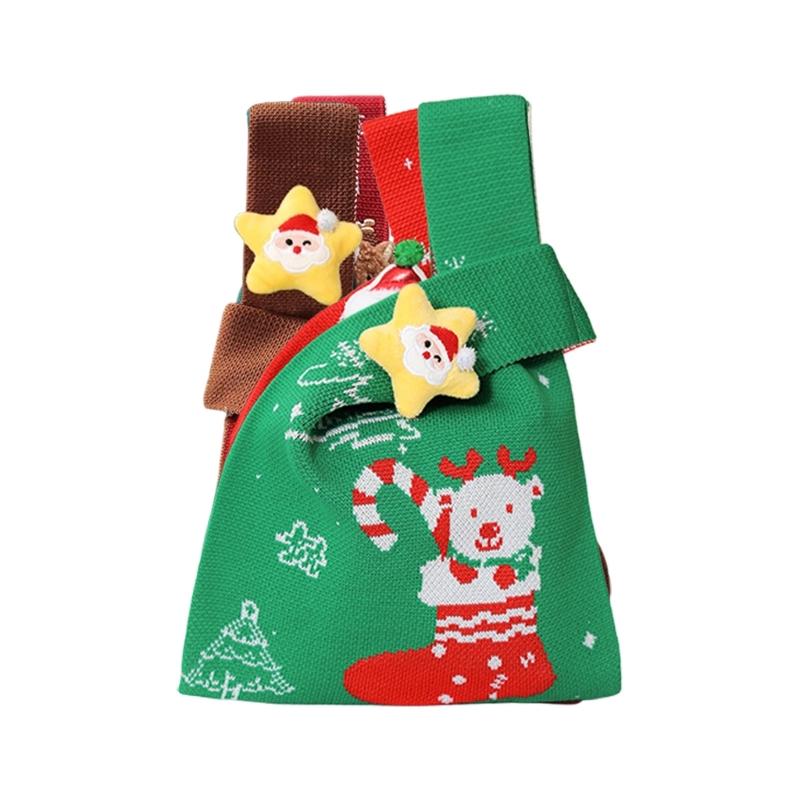 Festival Santa Druckstoff Geschenksäcke Stilvolle Waschbare Weihnachtsstrumpf Füllung Für Büro Zuhause Schule Veranstaltung Und Familienfeiern
