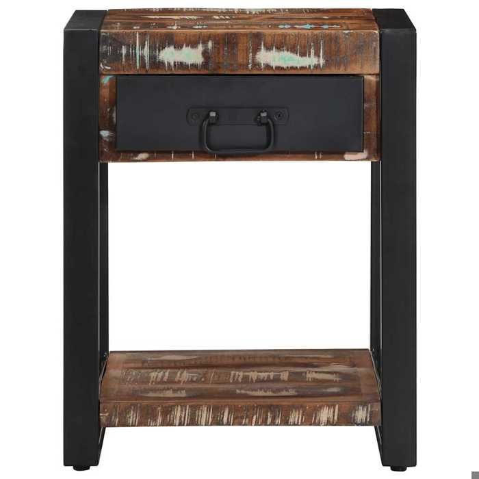 VidaXL Multicolored Side Table 40x40x50cm Solid Reclaimed Wood, End Table, Sofa Side Table, Table of 4015942