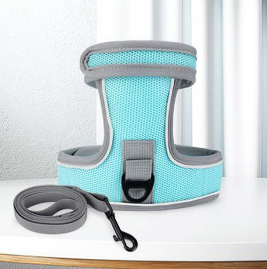 Vest-Style Cat and Dog Harness with Leash - Small Pet Walking Gear